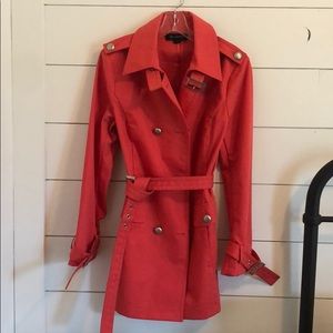 St. John NWOT coral trench coat